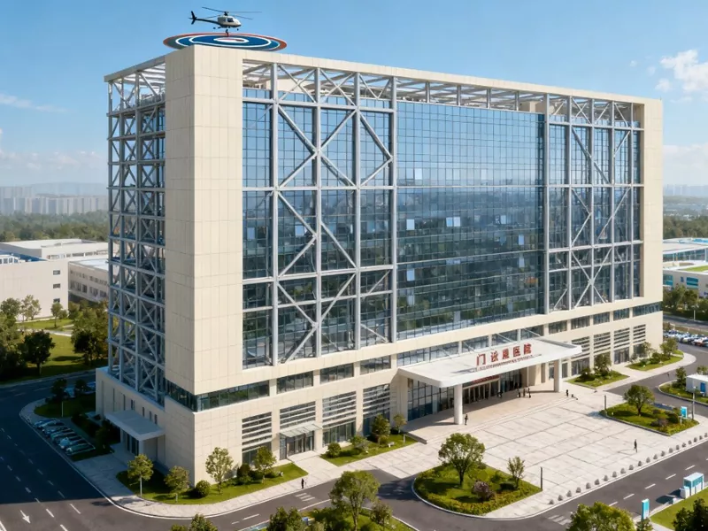 Výšková prefabrikovaná kovová budova nemocnice