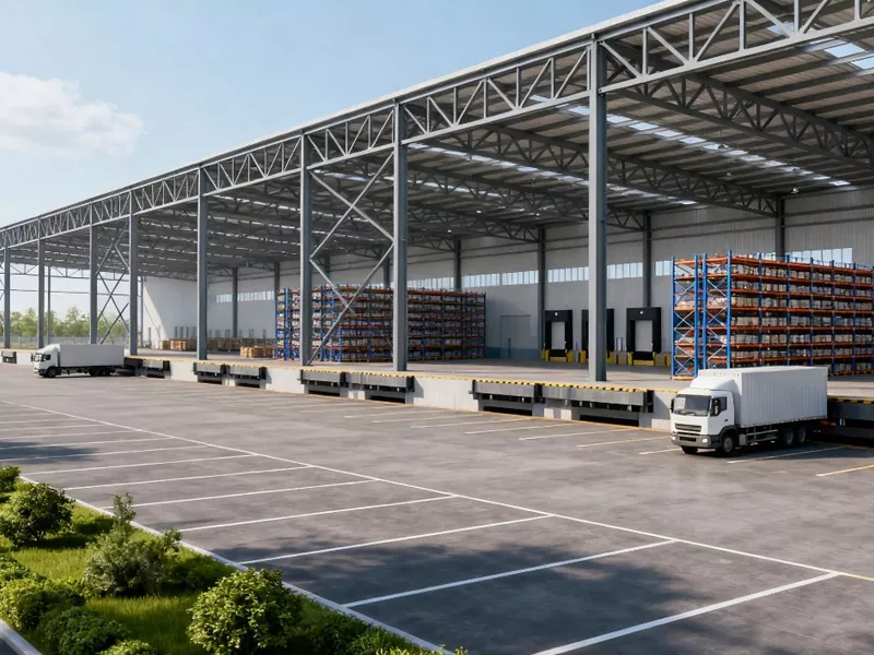 Budova distribučného centra oceľových konštrukcií